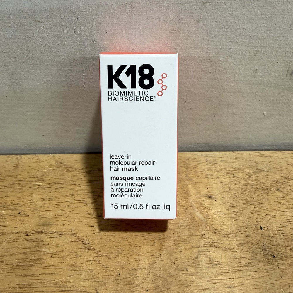 K18 Leave-in Molecular Repair Hair Mask 15ml 0.5oz Biomimetic Hairscience NEW